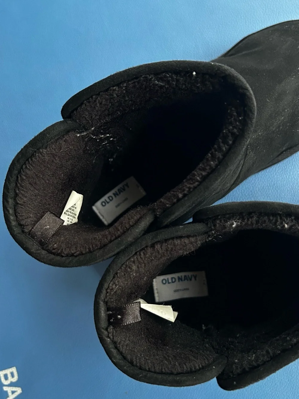 Old Navy Black Kids Plush-Lined Ankle Boots
